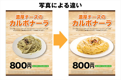 メニューの訴求力UP！